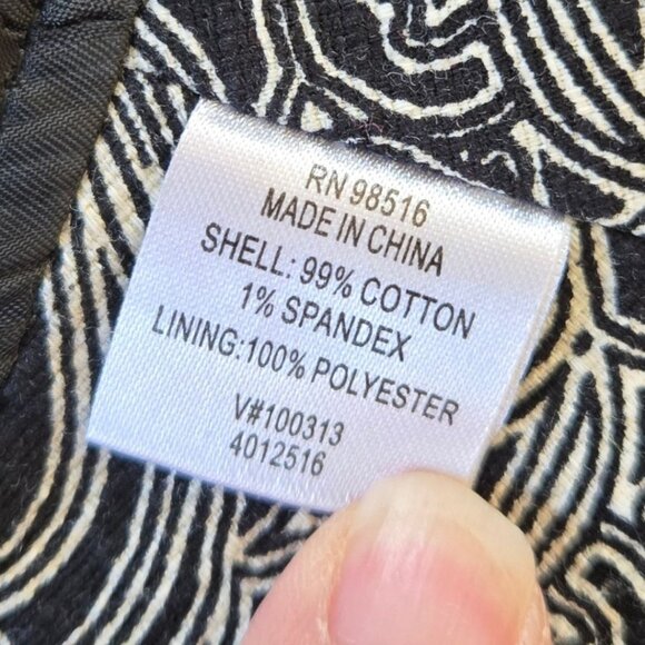 Coldwater Creek Womens Paisley Print Blazer Jacket Size 12 Cotton/Spandex - Picture 5 of 5